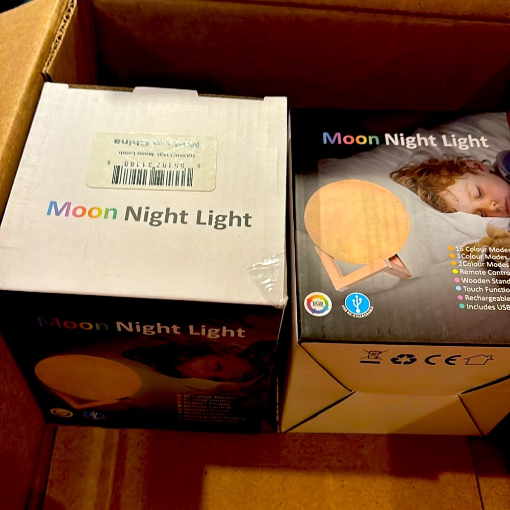 LED Moon Night light 2 in box never opened
